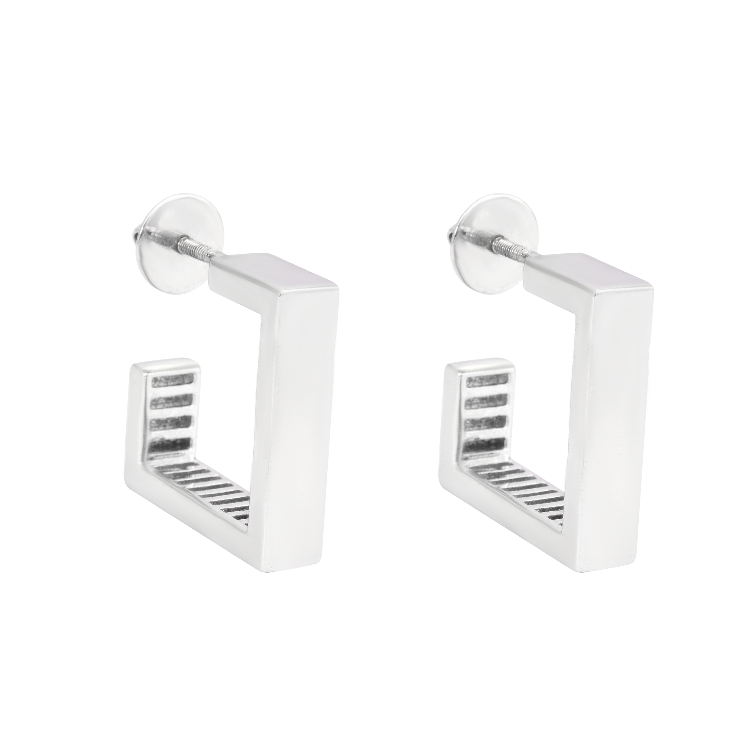 Silver hoops earring SSD158