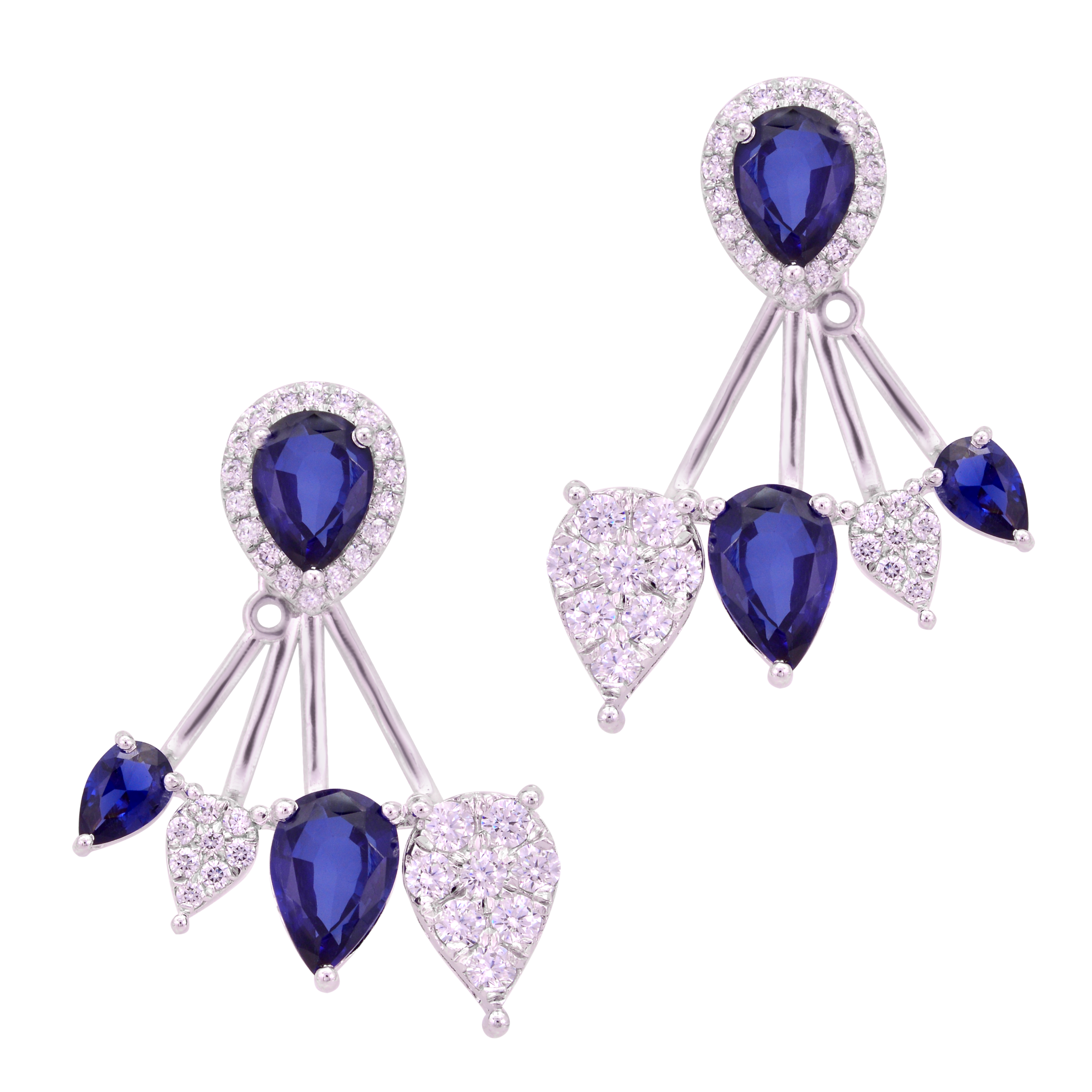 Blue tops with elegent side ear hanging SSD150