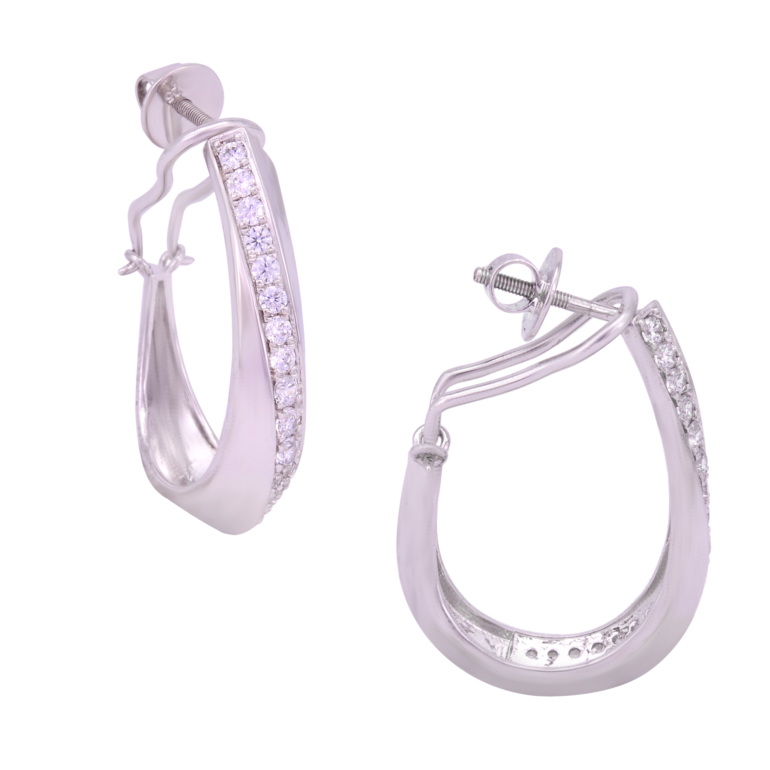 Oval shape hoops earrings SSD159