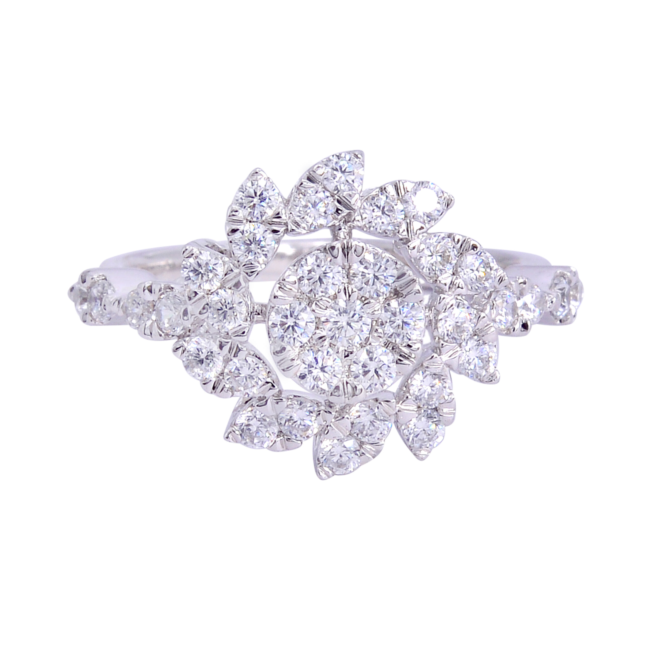 Elegant center pressure setting flower ringSSD162 (Copy)