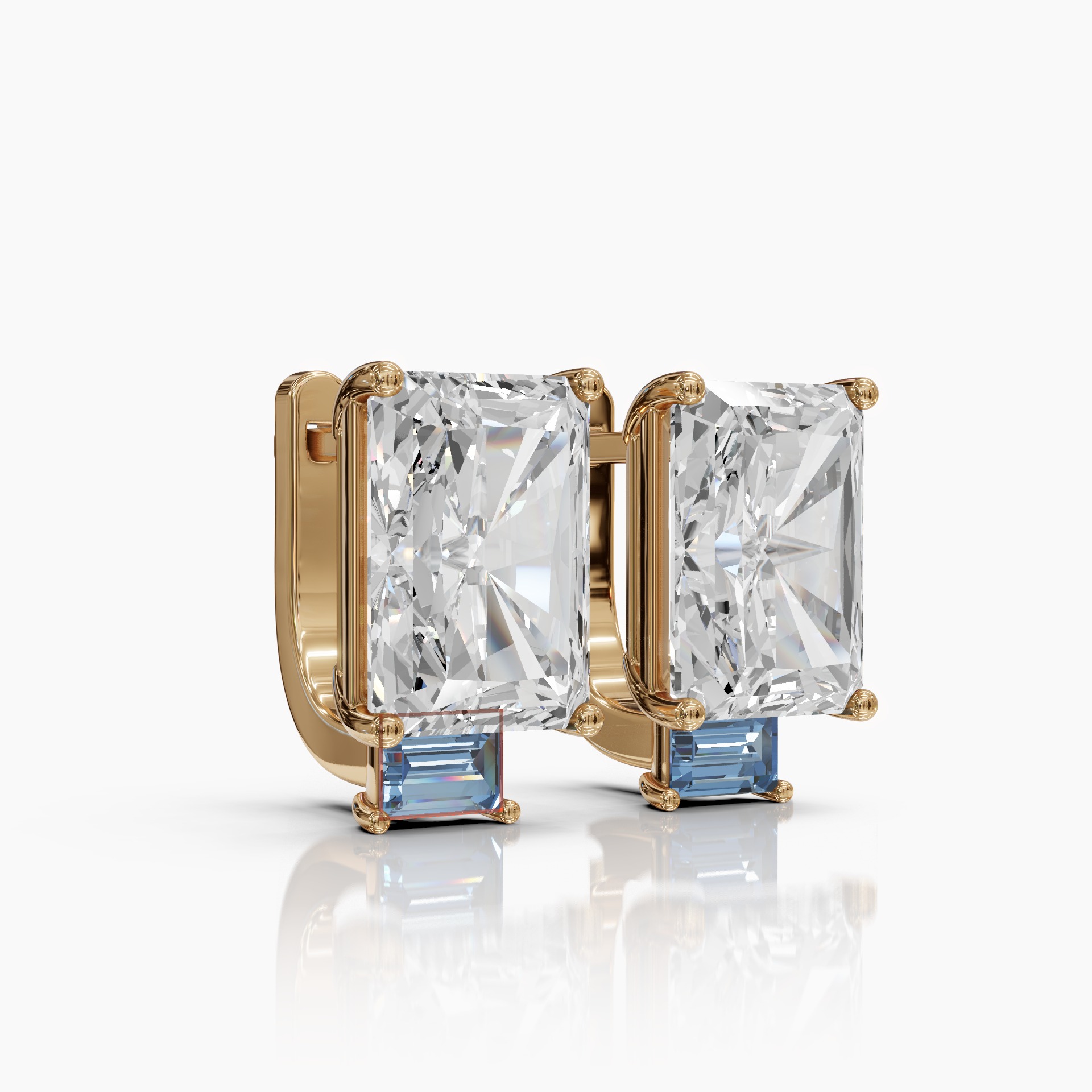 Elegant emerald stone earring- SSD104 - Image 3