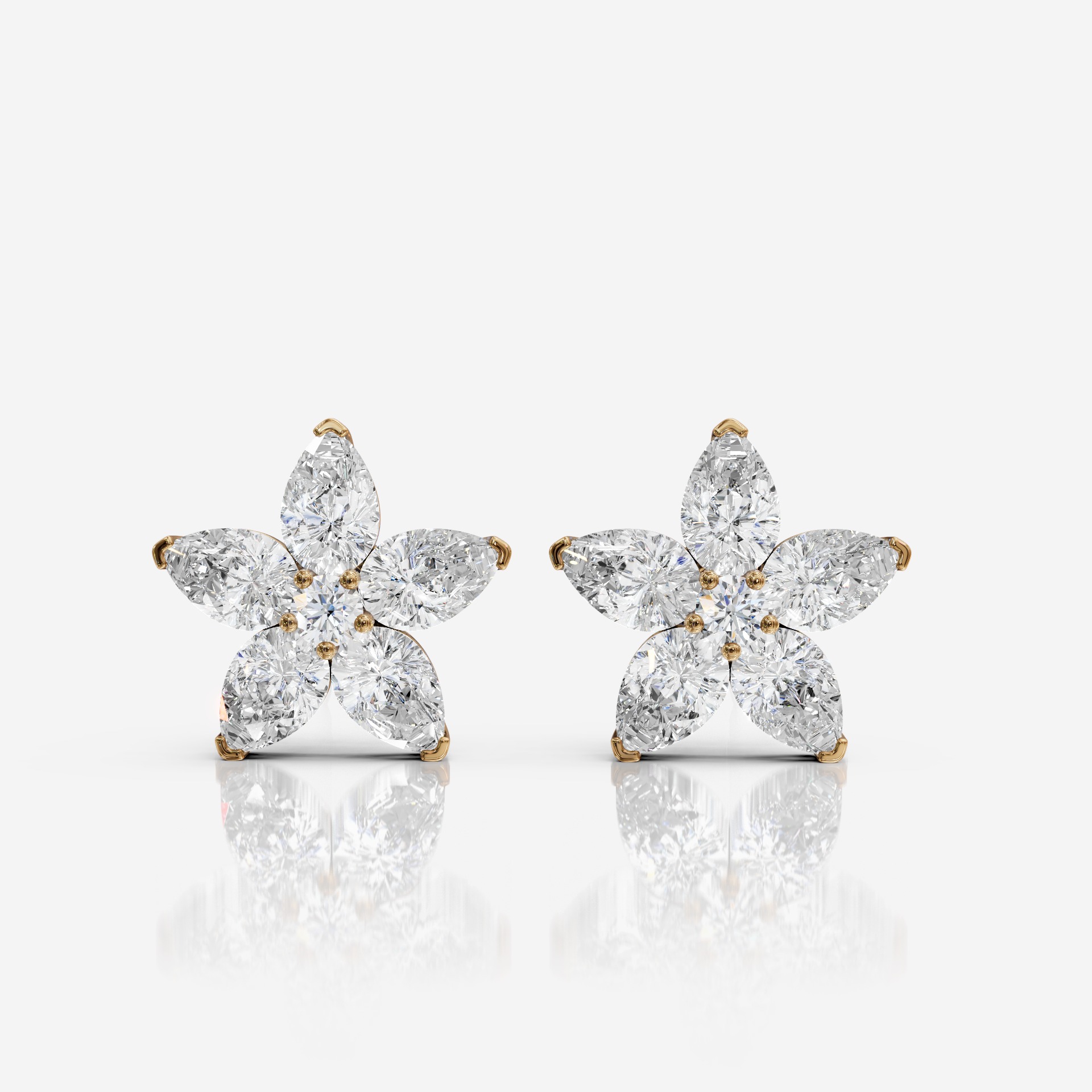 Marquise flower earring- SSD110
