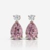 White round diamond with big pears shape pink diaamond SMS-113