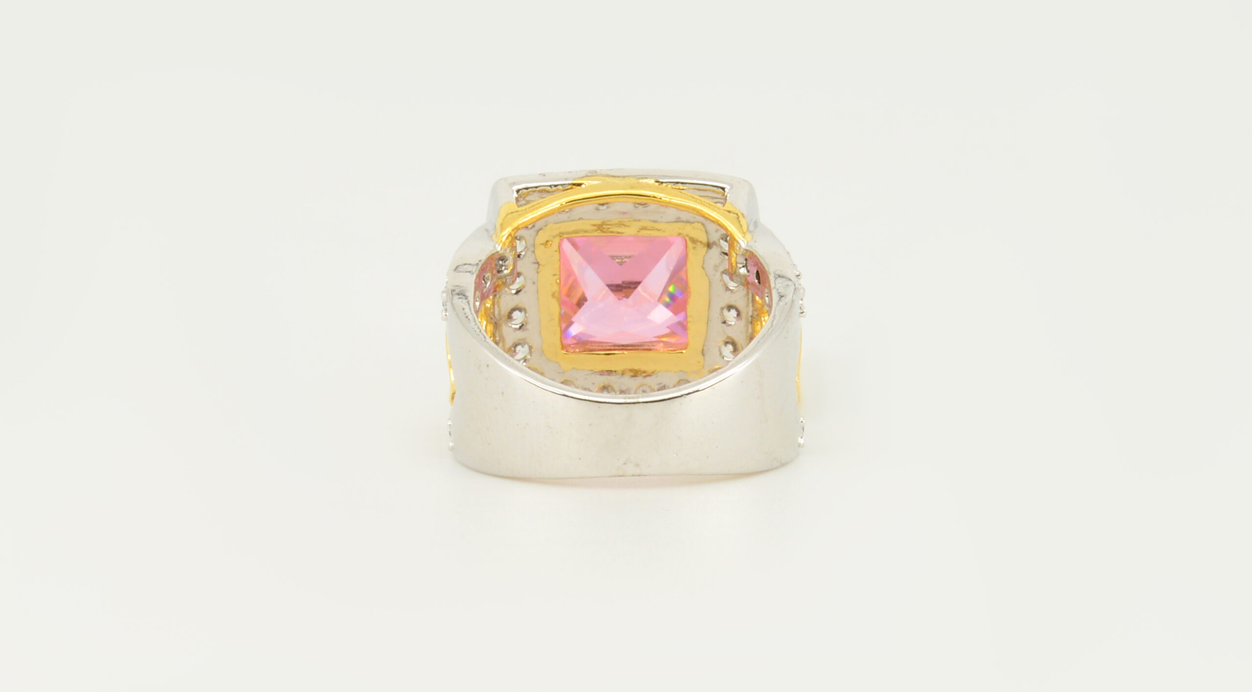 Cocktail pink square stone SSD135 - Image 3