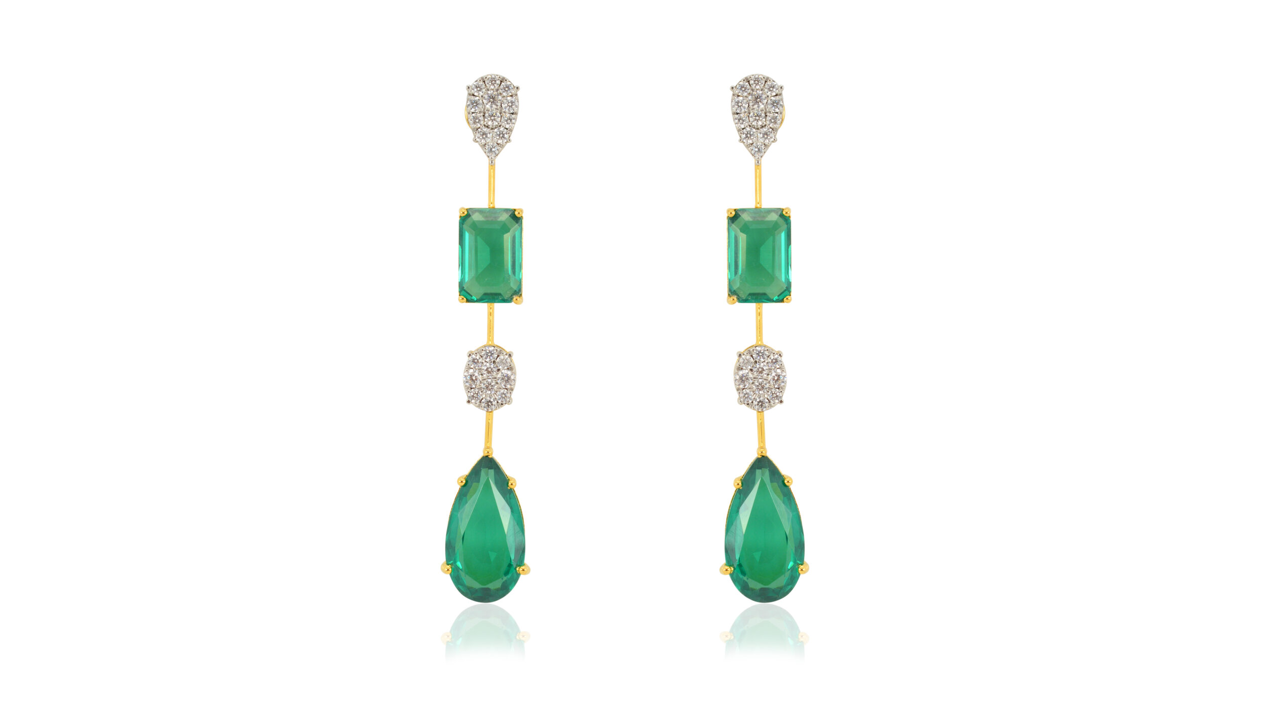 Green stone long danglar-SSD137