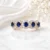 Celeste Sapphire Halo Ring