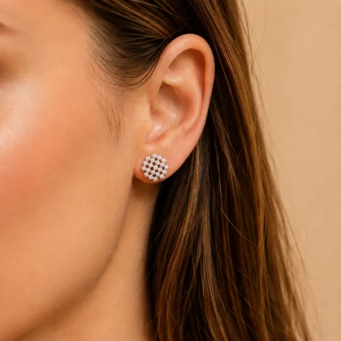 Celestia Diamond Cluster Studs