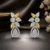 Golden Dewdrop Diamond Earrings